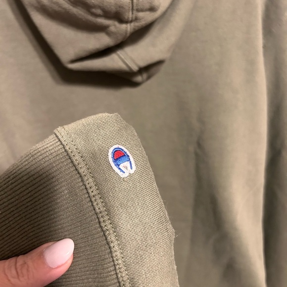 Women’s Champion Olive Green Hoodie - Picture 5 of 7